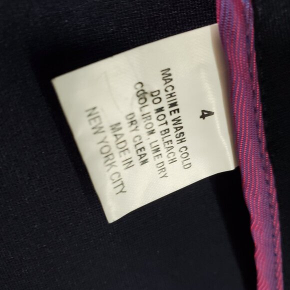 Peace of Cloth Panticular 1 Button Jacket Blazer Navy Size 4 Office Preppy Work - Picture 5 of 10